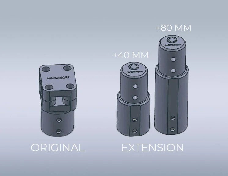 extensie pipă carbonrevo dualtron 80mm